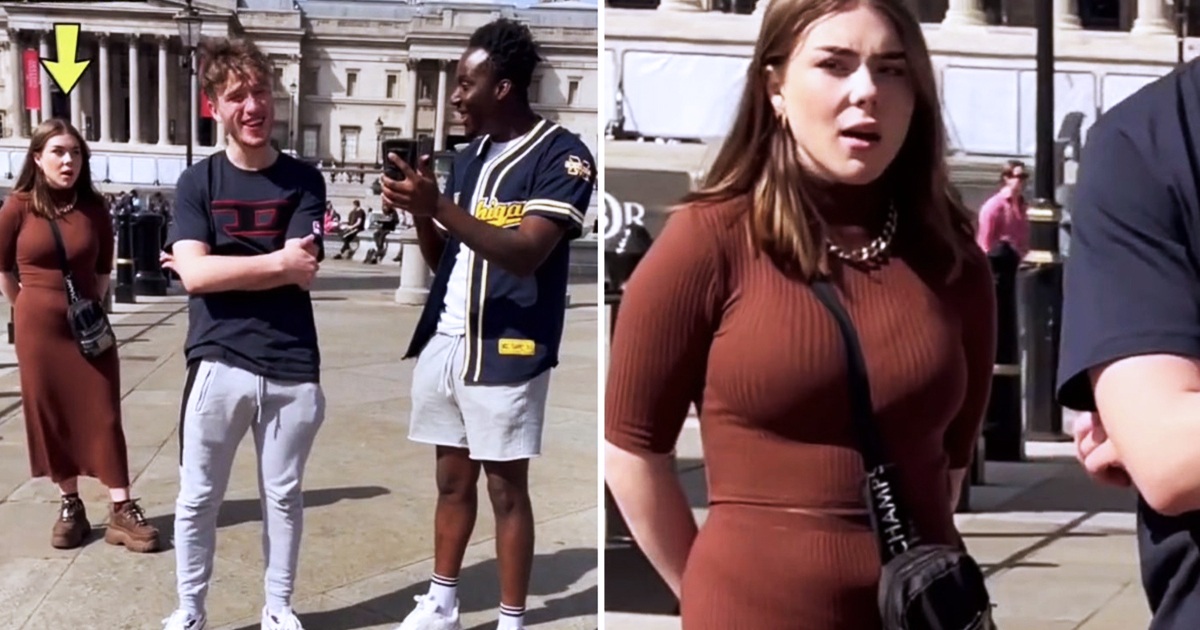 A guy rates his girlfriend a ‘4/10’ but he doesn’t realise she’s right behind him