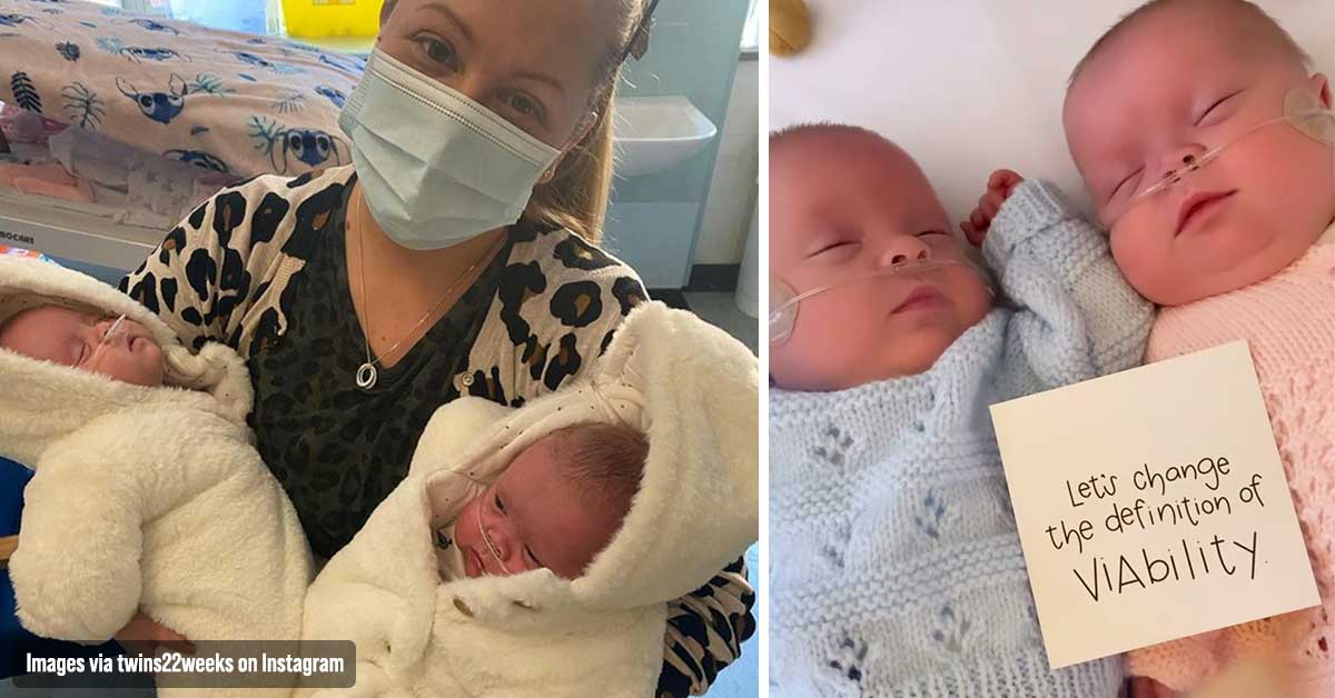 Images via twins22weeks on Instagram