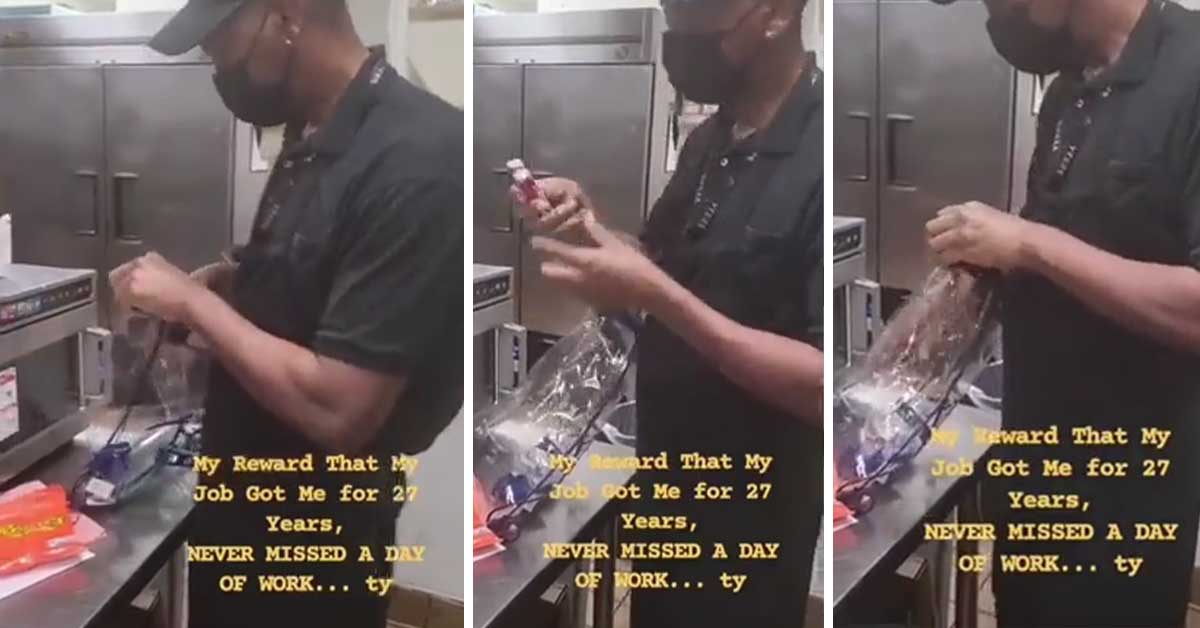 Burger King Employee Who Never Missed A Single Day at Work Received a “Goodie Bag” After 27 Years of Service