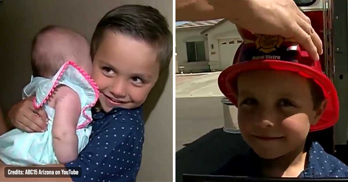 Heroic Boy Asked for Neighbor’s Help with Baby Sister in his Arms, Saves Mom’s Life