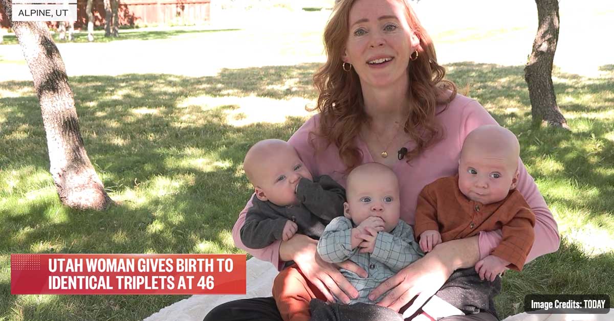 Utah Woman gave Birth to Identical Triplets at 46 after being told by Doctors that Her ‘Eggs Were Too Old’