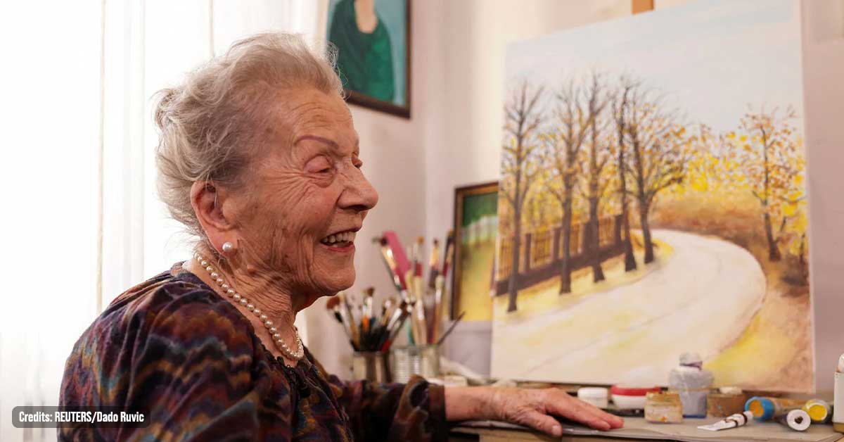 Bosnian Woman who Survived WW2 and Yugoslav Wars held Art Exhibition at the Age of 100