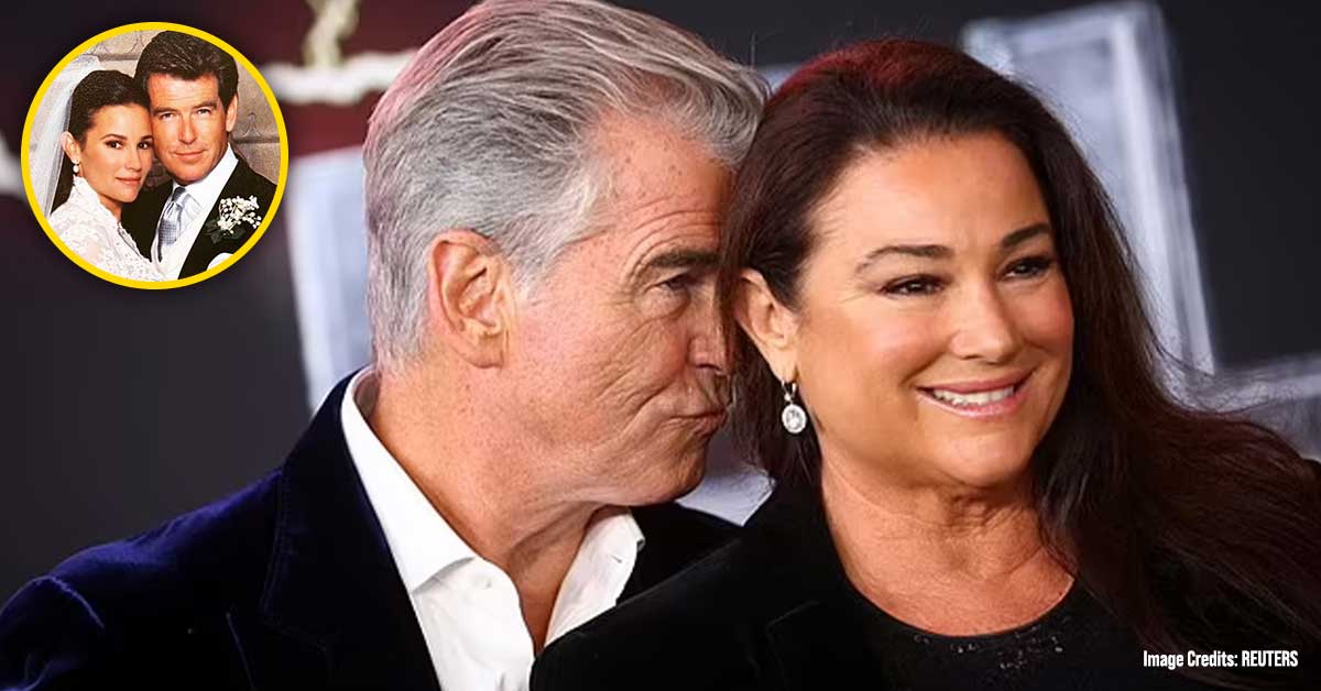 Pierce Brosnan Couldn’t Keep his Hands off of Keely Shaye Smith on the Red Carpet of DC Comics’ Black Adam in NYC