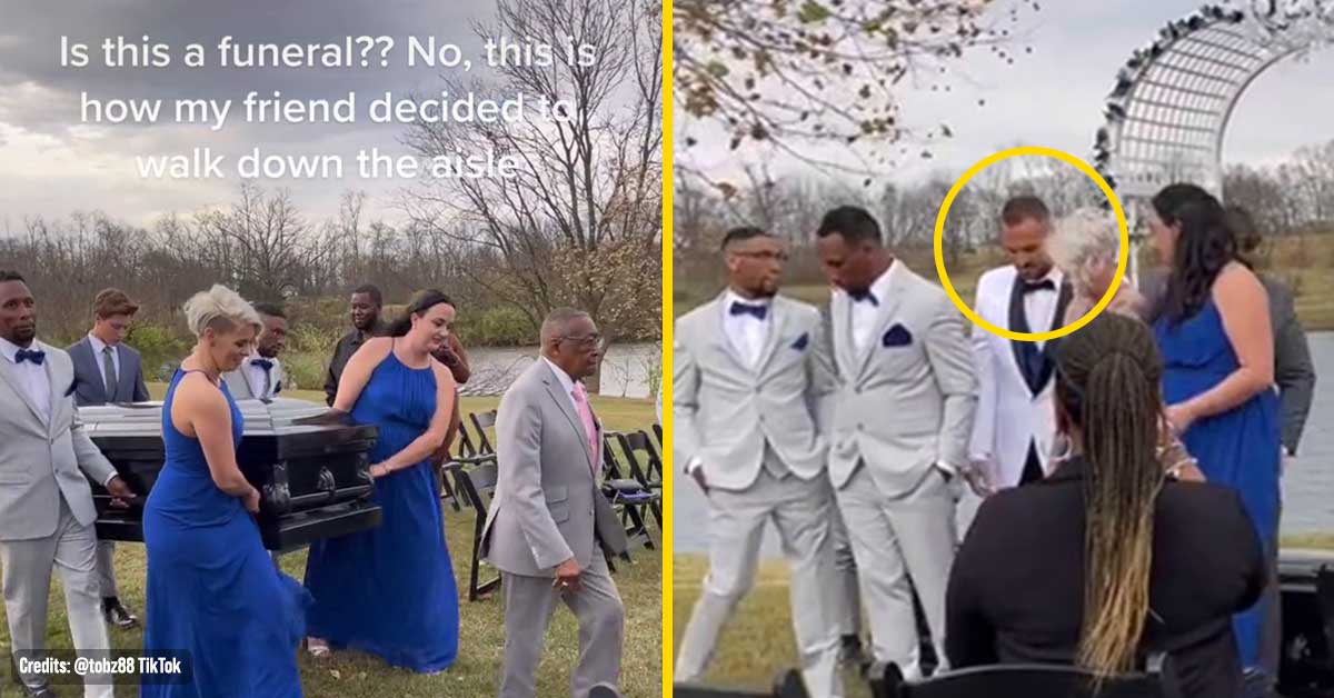 Disrespectful Groom Slammed Online for Arriving at his Wedding in a Coffin