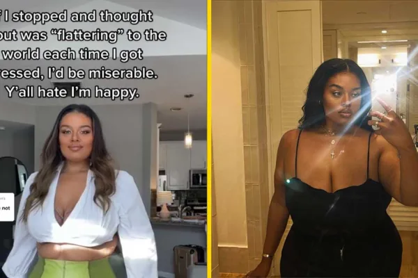 Plus-sized Influencer Responds to Critics Who Thought Her Stomach Looked Unflattering in a Pair of Leather Pants