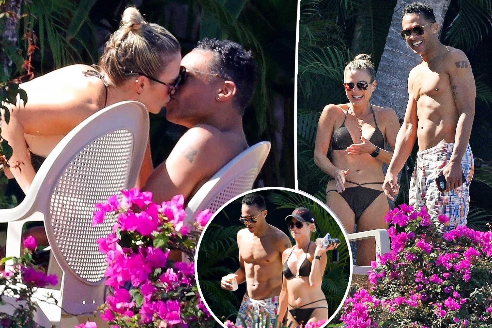 Amy Robach and T.J. Holmes were filmed kissing on their Mexico vacation
