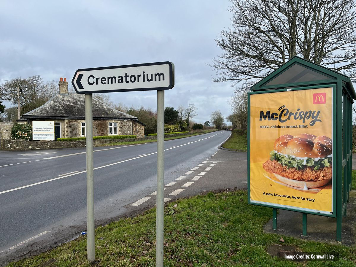 McDonald’s to Remove ‘McCrispy’ Advertising Billboard After Putting it Opposite Crematorium