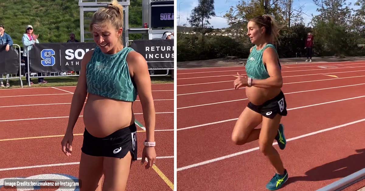Nine-Months-Pregnant Woman Runs Five-Minute Mile a Month Before Her Due Date