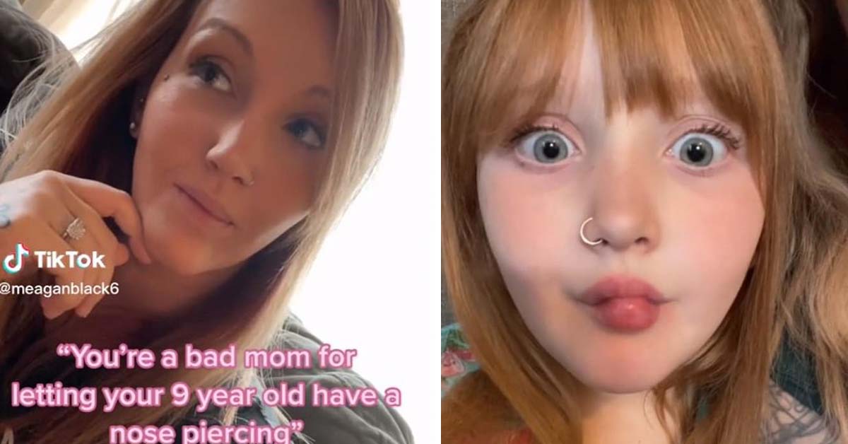 Mom Slammed for Allowing her 9-Year-Old Daughter to Get Nose Pierced