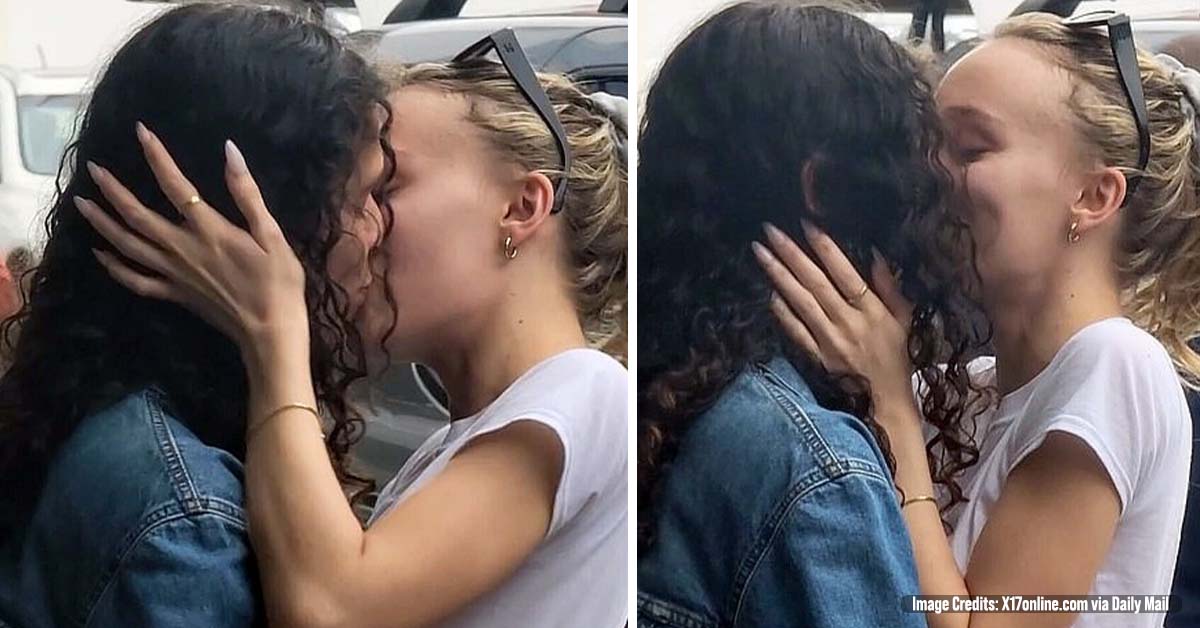Lily-Rose Depp Passionately Kisses Her New Girlfriend at LAX