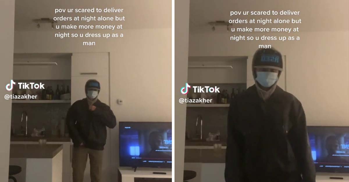 Female Uber Eats Driver Disguises Herself as a Man so She Can Feel Safe Delivering Orders at Night