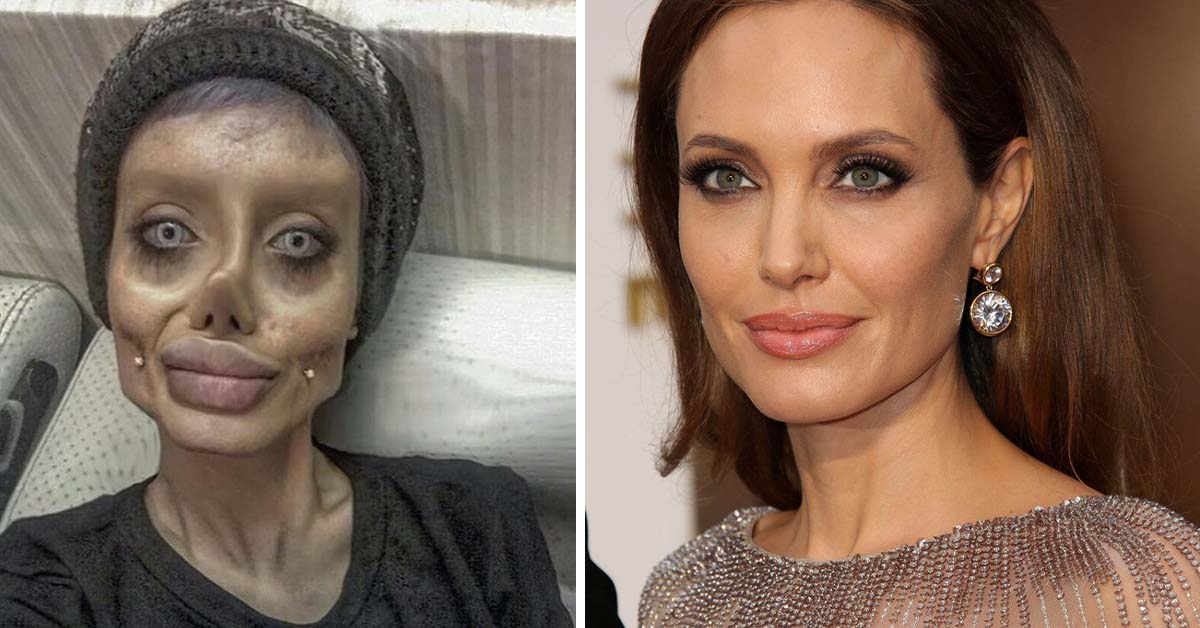 Angelina Jolie’s ‘Zombie Lookalike’ Reveals Face as She Leaves Jail After Fooling Everyone