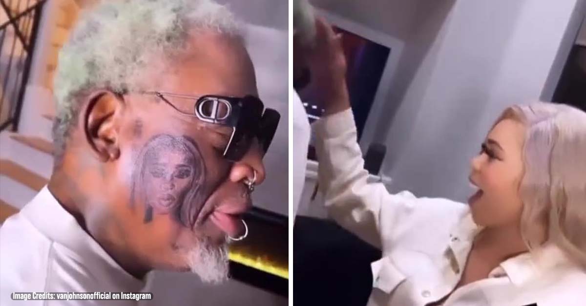 Dennis Rodman, 62, Shocks Fans As He Gets Giant Face Tattoo of His Girlfriend on His Cheek