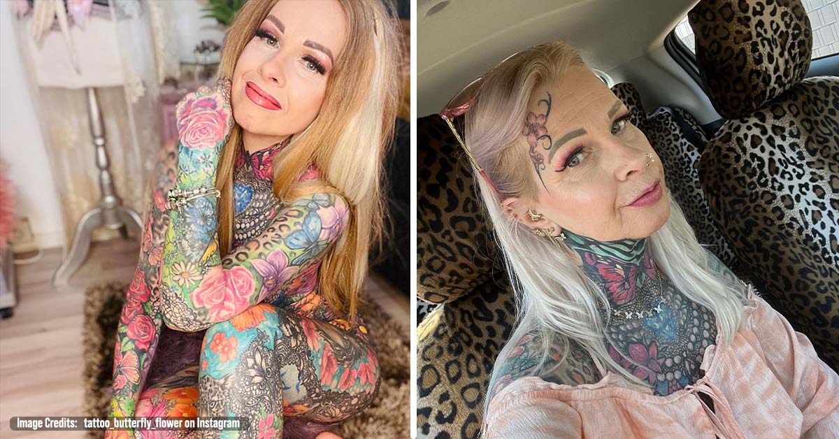 Grandmother Uses Life Savings to Tattoo Entire Body Despite Age-Related Criticism